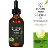 SANAME - Moringa Seed Oil for Lush Skin, Hair, Nails, Lashes & Body