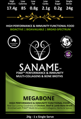 P360® MEGABONE - World's First & Best - Multi-Collagen infused Chicken, Beef & Lamb Bone Broth