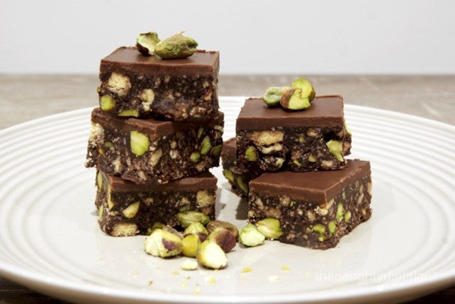 SANAME Collagen Chocolate & Pistachio Hedgehog Slice