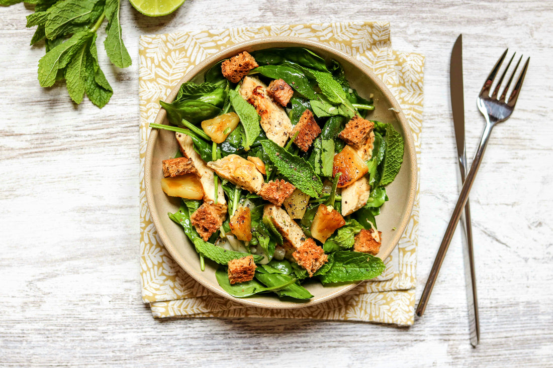SANAME - Grilled Chicken Pineapple Mint Salad infused with Vietnamese Pho P360 Collagen BoneBroth