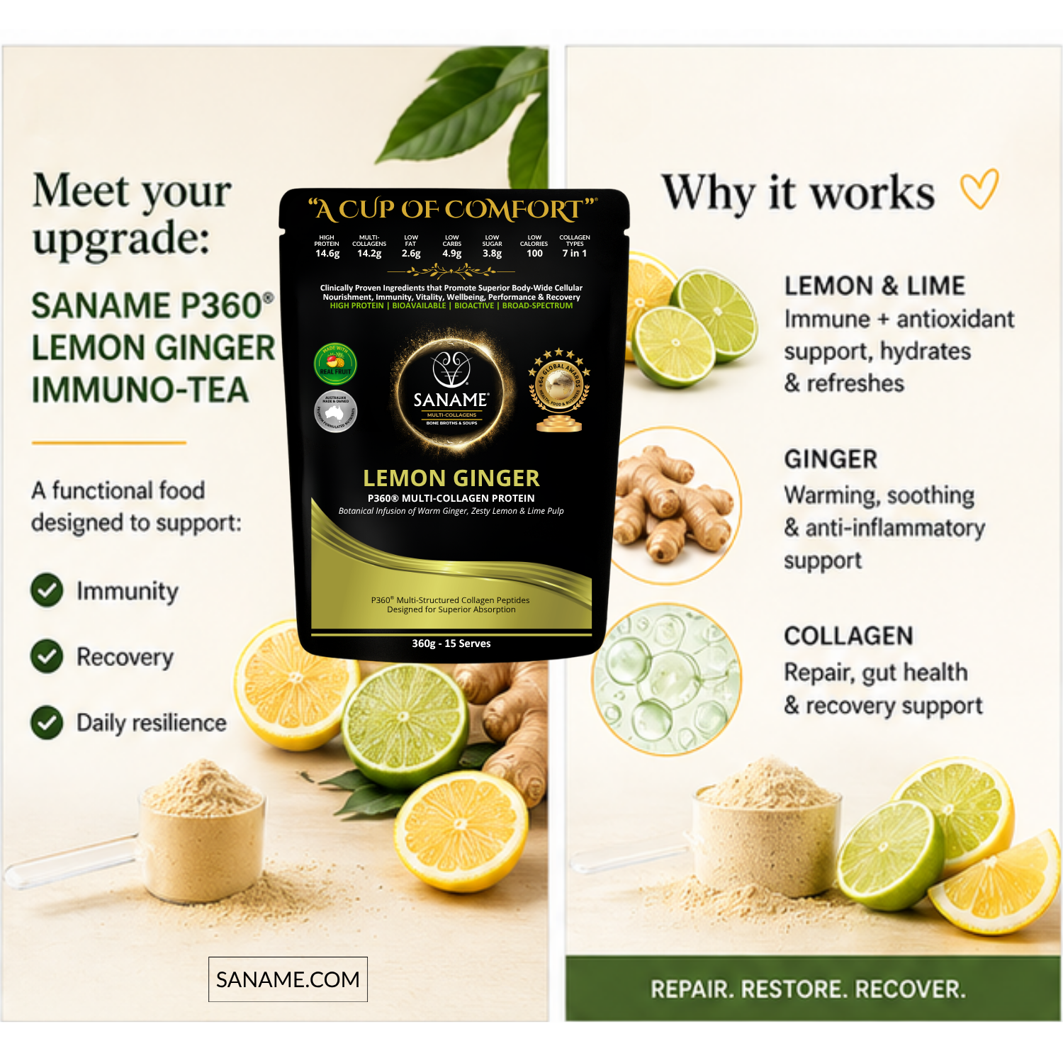 P360® Multi-Collagen IMMUNO-Teas (HOT)
