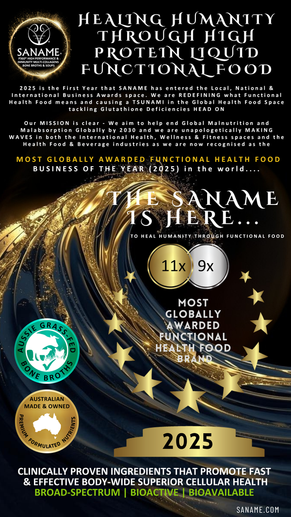 AWARDS -SANAME - 2025: The Most Globally Awarded Functional Health Food Business of the Year