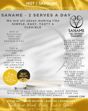 SANAME - Clean & Conscious Collagens & Bone Broths for optimal Cellular Health - BEST GUT HEALTH PRODUCT
