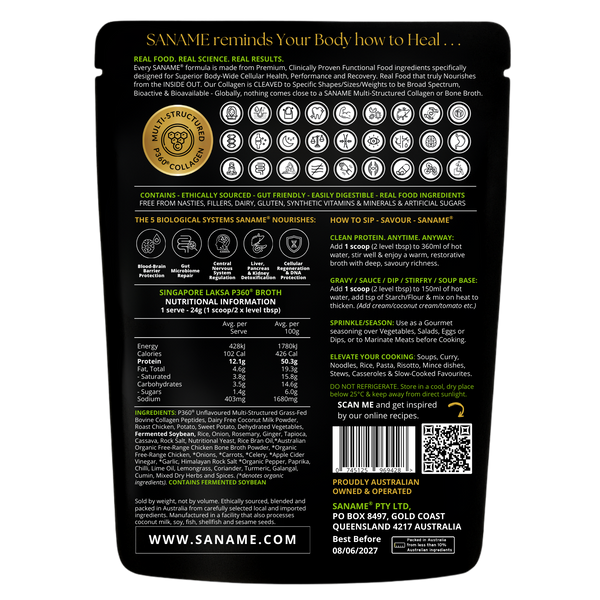 P360® Singapore Laksa Multi-Collagen infused Bone Broth