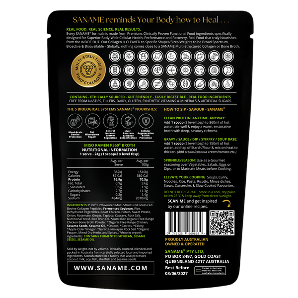 P360® Miso Ramen Multi-Collagen infused Bone Broth