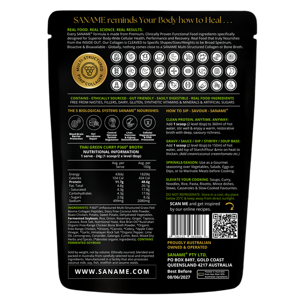 P360® Thai Green Curry Multi-Collagen infused Bone Broth
