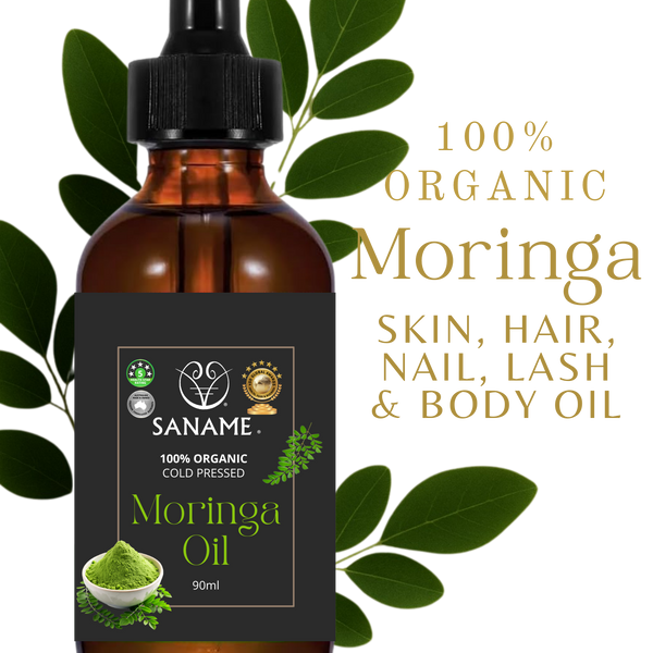 SANAME  - 100% Organic Moringa Skin, Hair, Nail, Lash & Body Oil
