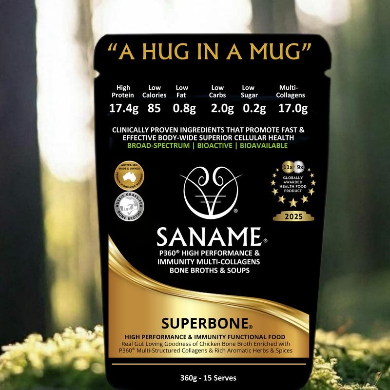 P360™ SUPERBONE - World's First & Best - Multi-Collagen infused Chicken Bone Broth