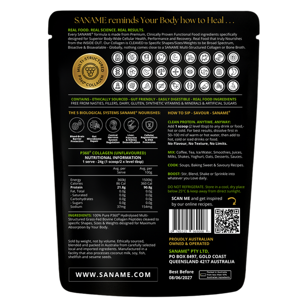 P360® Pure Unflavoured Multi-Structured Collagen (TASTELESS) OUR HERO