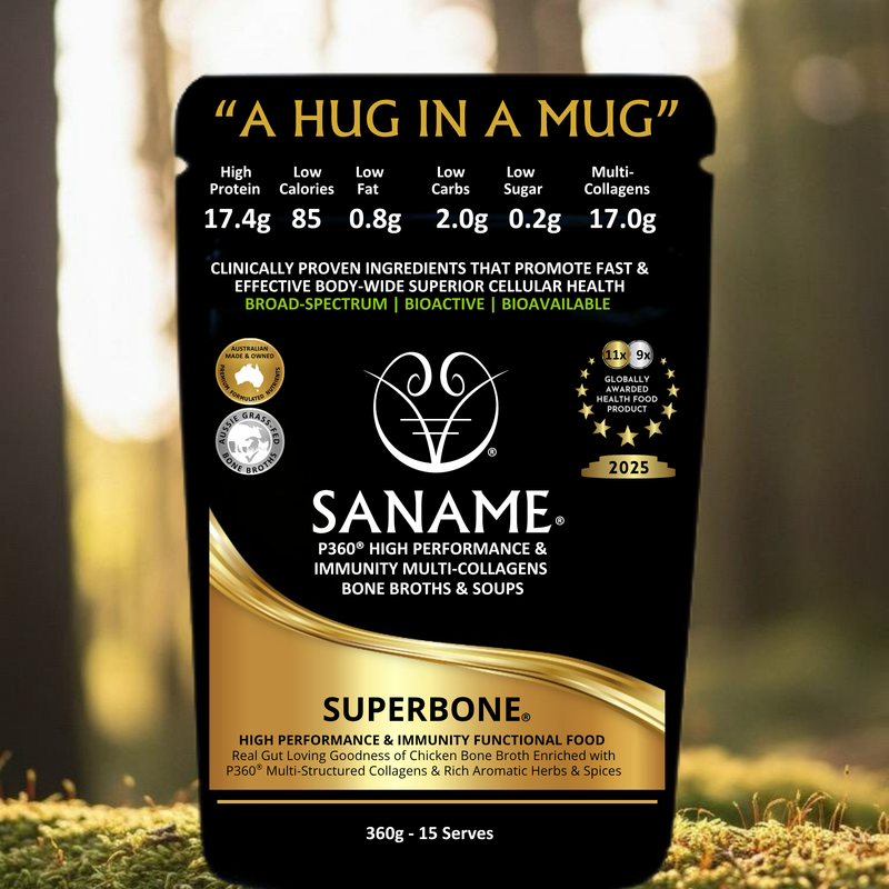 P360™ SUPERBONE - World's First & Best - Multi-Collagen infused Chicken Bone Broth