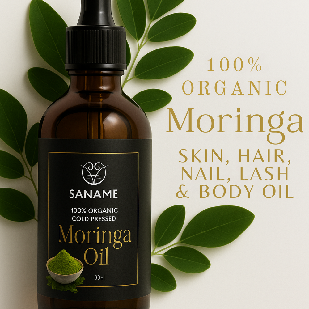 SANAME - Moringa Seed Oil for Lush Skin, Hair, Nails, Lashes & Body