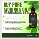 SANAME  - 100% Organic Moringa Skin, Hair, Nail, Lash & Body Oil