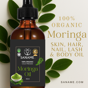 SANAME  - 100% Organic Moringa Skin, Hair, Nail, Lash & Body Oil