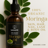 SANAME - Moringa Seed Oil for Lush Skin, Hair, Nails, Lashes & Body