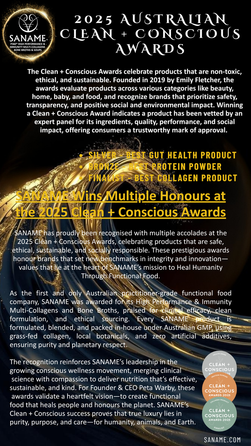 AWARDS -SANAME - 2025: The Most Globally Awarded Functional Health Food Business of the Year