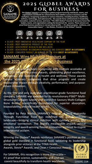 AWARDS -SANAME - 2025: The Most Globally Awarded Functional Health Food Business of the Year