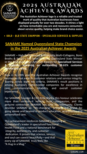 AWARDS -SANAME - 2025: The Most Globally Awarded Functional Health Food Business of the Year