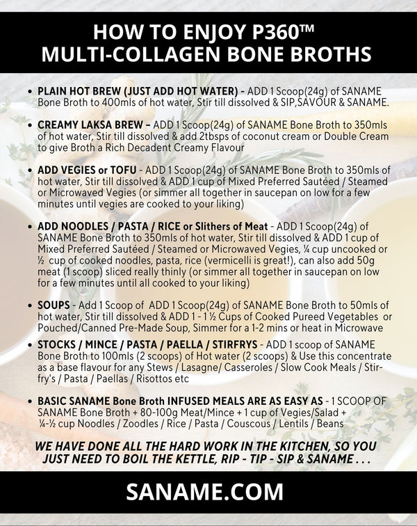 SANAME INTRO PACK - OUR BEST SELLERS P360™ Multi-Collagens & Bone Broths Variety Pack