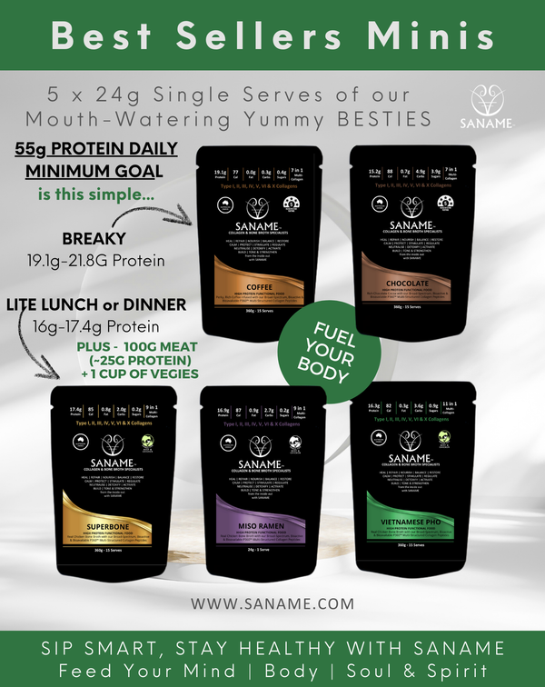 NEW - MINI - BEST SELLERS 5 x 24g Pack - P360™ Multi-Collagen Brews & Bone Broths