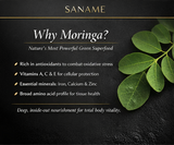 SANAME - Moringa Leaf Powder Capsules for Lush Skin, Hair, Nails, Lashes & Body