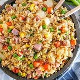 CHICKEN & CHRISTMAS HAM - GARLIC FRIED RICE