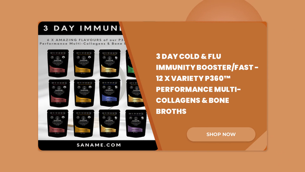 3 DAY COLD &amp; FLU IMMUNITY BOOSTER/FAST - 12 x Variety P360&trade; Performance Multi-Collagens &amp; Bone Broths by@Outfy