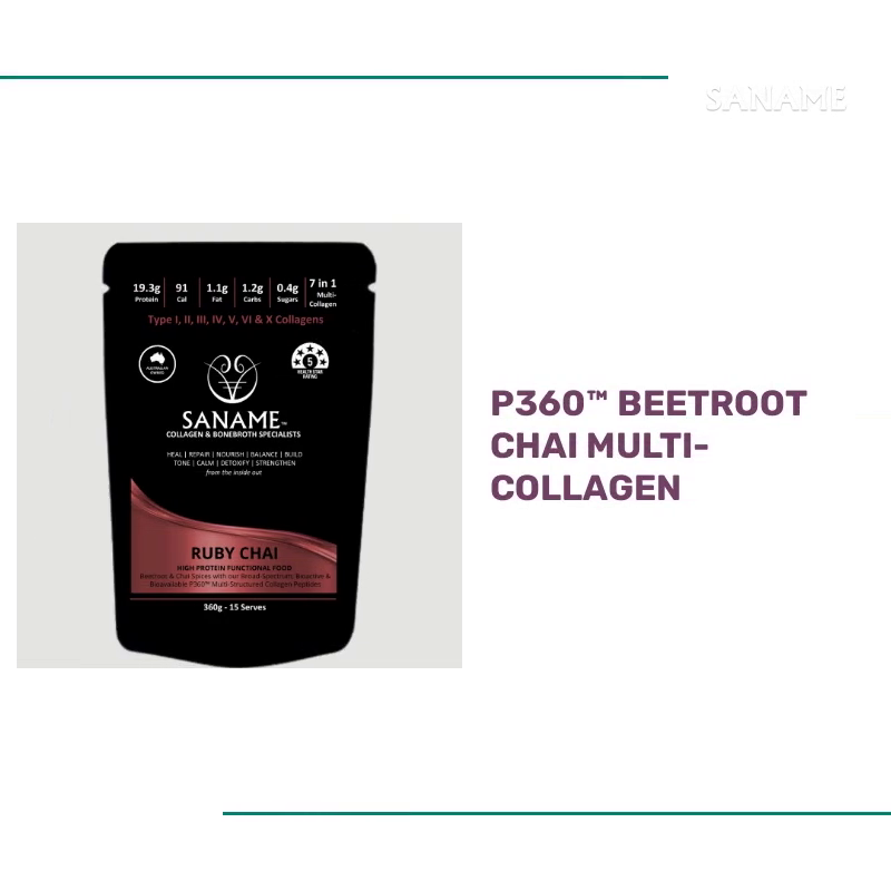 P360&trade; Beetroot Chai Multi-Collagen by@Outfy