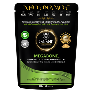 P360® MEGABONE - World's First & Best - Multi-Collagen infused Chicken, Beef & Lamb Bone Broth